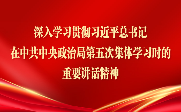 深入学习贯彻习近平总书记在中共中央政治局第五次集体学习时的重要讲话精神